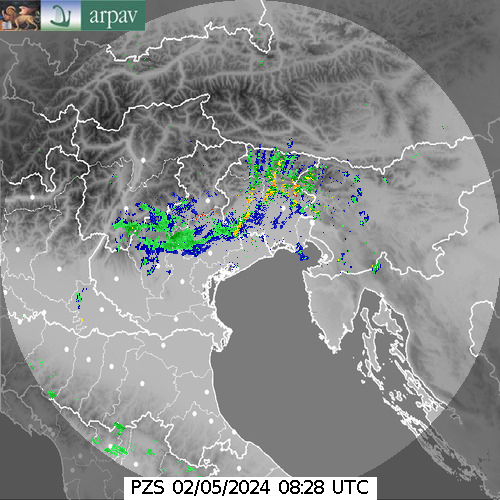 Radar parte Centro-Orientale del Nord d'Italia
