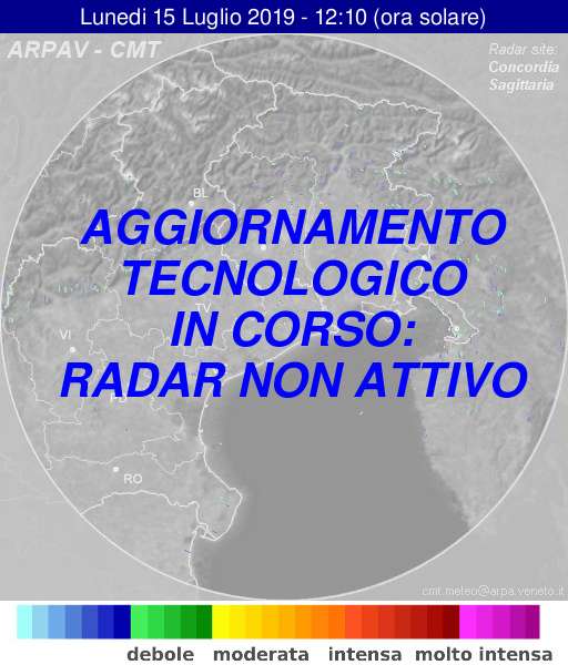 Radar meteo Concordia Sagittaria 256 km