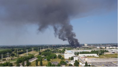 Incendio Veritas a Marghera