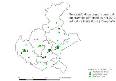 Mappa Monossido di carbonio 2010