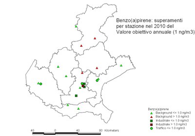 Mappa Benzo(a)pirene 2012