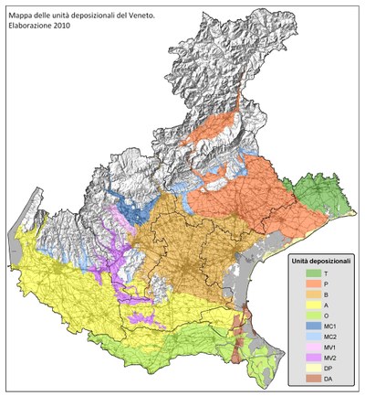 Mappa unità deposizionali - anno 2010