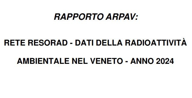 Radioattività ambientale nel Veneto - 2024