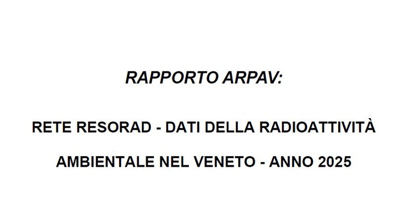 Radioattività ambientale nel Veneto - 2025