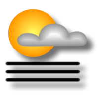 Partly cloudy due to possible low clouds