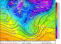 Situazione a 500 hPa il 24 dicembre 2010