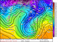 Curve di geopotenziale a 500 hPa (gennaio)
