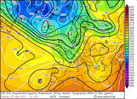 Analisi sinottica a 500hPa e al suolo per il giorno indicato