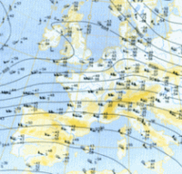 Carta al suolo/500 hPa relativa al 21 marzo 2001 [fonte: DWD-Offenbach]