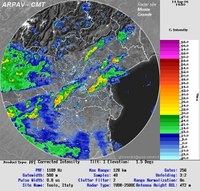 Immagine radar relativa al 14 settembre 2006.