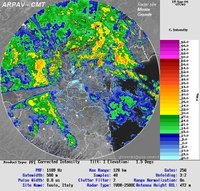 Immagine radar relativa al 15 settembre 2006.
