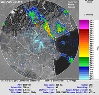 Immagine radar relativa al 16 settembre 2006.